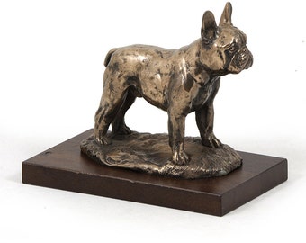 French Bulldog, dog wooden base statue, limited edition, ArtDog