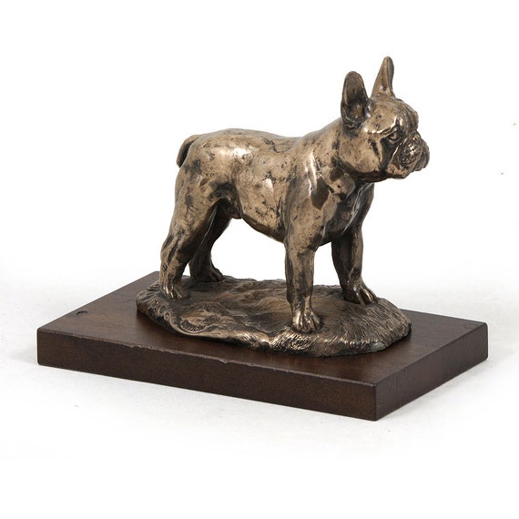 置き物木彫り人形　フレンチブル　最終値下げ 1個 ハンドメイド・手芸 置き物（木彫り人形 フレンチブル）