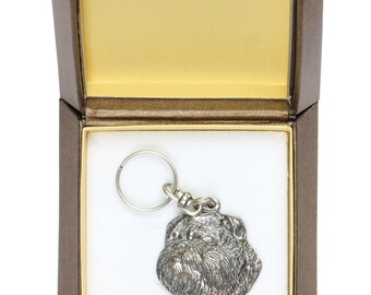 NEW, Griffon, dog keyring, key holder, in casket, limited edition, ArtDog . Dog keyring for dog lovers