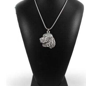 NEW, Springer Spaniel, dog necklace, silver chain 925, limited edition, ArtDog