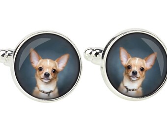 Chihuahua smooth haired. Cufflinks for dog lovers. Photo jewellery. Men's jewellery. Handmade