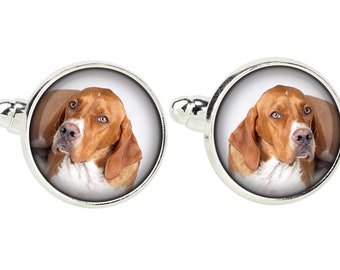 English Pointer. Cufflinks for dog lovers. Photo jewellery. Men's jewellery. Handmade