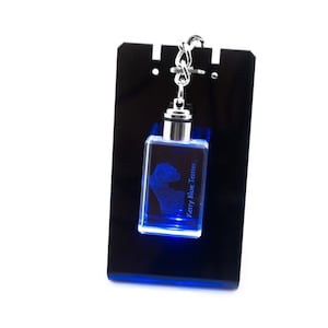 Kerry Blue Terrier, Dog Crystal Keyring, Keychain, High Quality, Exceptional Gift . Dog keyring for dog lovers