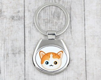 A key pendant with Turkish Van cat. A new collection with the cute Art-dog cat