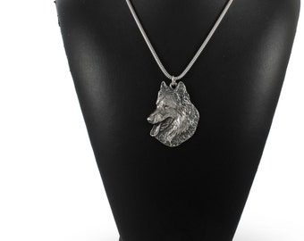 NEW, Belgian Shephard, dog necklace, silver cord 925, limited edition, ArtDog