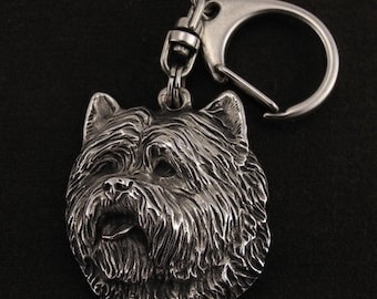 Cairn Terrier, dog keyring, keychain, limited edition, ArtDog . Dog keyring for dog lovers