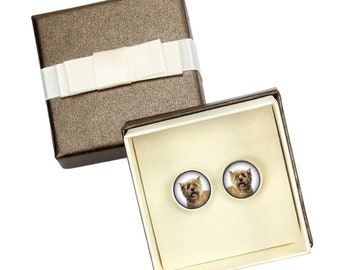 Cairn Terrier. Cufflinks with box for dog lovers. Photo jewellery. Men's jewellery. Handmade