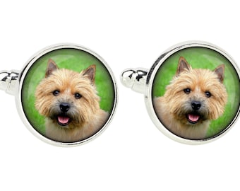 Norwich Terrier. Cufflinks for dog lovers. Photo jewellery. Men's jewellery. Handmade