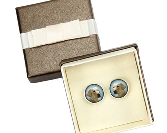 Labrador Retriever. Cufflinks with box for dog lovers. Photo jewellery. Men's jewellery. Handmade