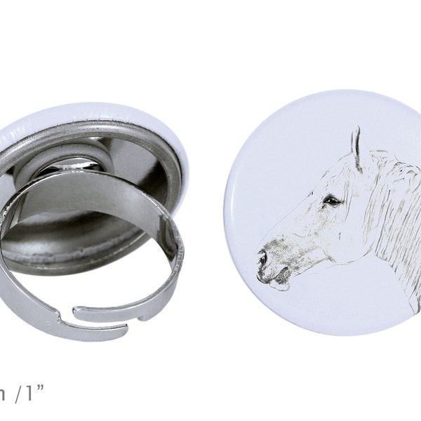 Bague avec un cheval -Boulonnais