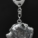 Staffordshire Bull Terrier Staffie Staffy Dog Keyring Bag Charm Keychain in Grey Acrylic - Norway