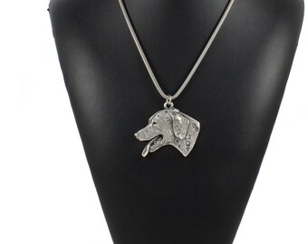 NEW, Dalmatian, dog necklace, silver cord 925, limited edition, ArtDog