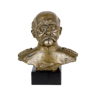 Estátua de Otto von Bismarck, escultura em bronze fundido a frio, base de mármore, decoração para casa e escritório, troféu, estatueta