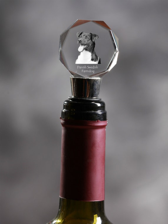 ダンスクスヴェンスクゴールフンド 犬ワインと犬愛好家高品質優れたギフトクリスタルワインストッパー Etsy