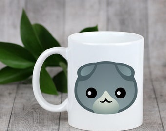 Enjoying a cup with my cat Scottish Fold - a mug with a cute cat