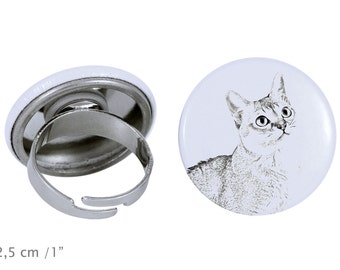 Ring with a cat - Singapura cat