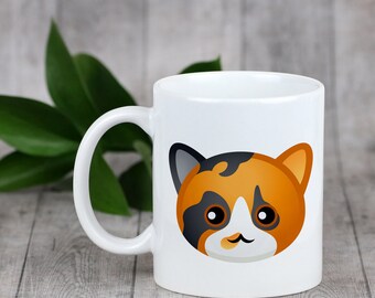 Enjoying a cup with my cat Calico - a mug with a cute cat