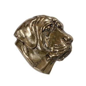 Busto Fila Brasileiro, scultura in bronzo fuso a freddo, busto di piccolo cane, arredamento per la casa e l'ufficio, trofeo per cani, memoriale per cani