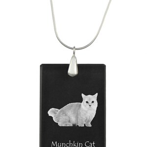 Munchkin, cat Crystal Pendant, SIlver Necklace 925, High Quality, Exceptional Gift, Collection!