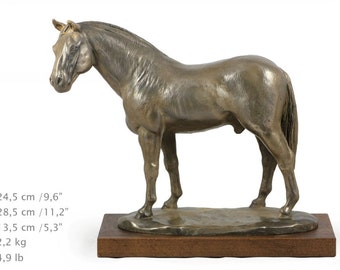 Hanoverian Horse, horse wooden base statue, limited edition, ArtDog