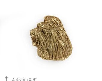 Briard, millesimal fineness 999, dog pin, limited edition, ArtDog