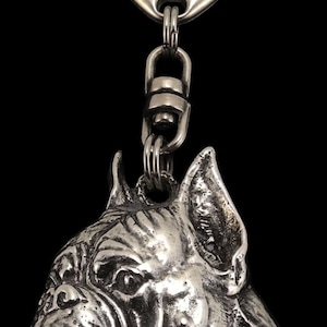 Boxer (tongue&pointed ears), dog keyring, keychain, limited edition, ArtDog . Dog keyring for dog lovers