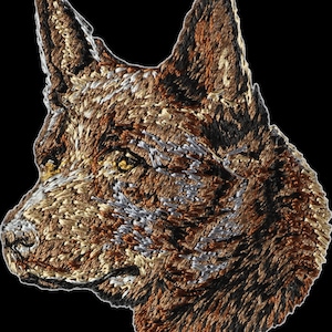 Kelpie australiano - Bordado con una imagen de un perro de raza.