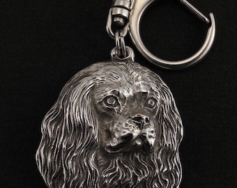 Cavalier King Charles Spaniel, dog keyring, keychain, limited edition, ArtDog . Dog keyring for dog lovers