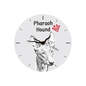 Pharaoh Hound, Free standing MDF floor clock with an image of a dog.