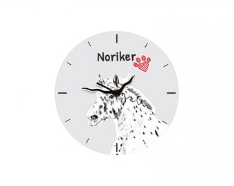 Noriker, Free standing MDF floor clock with an image of a horse.