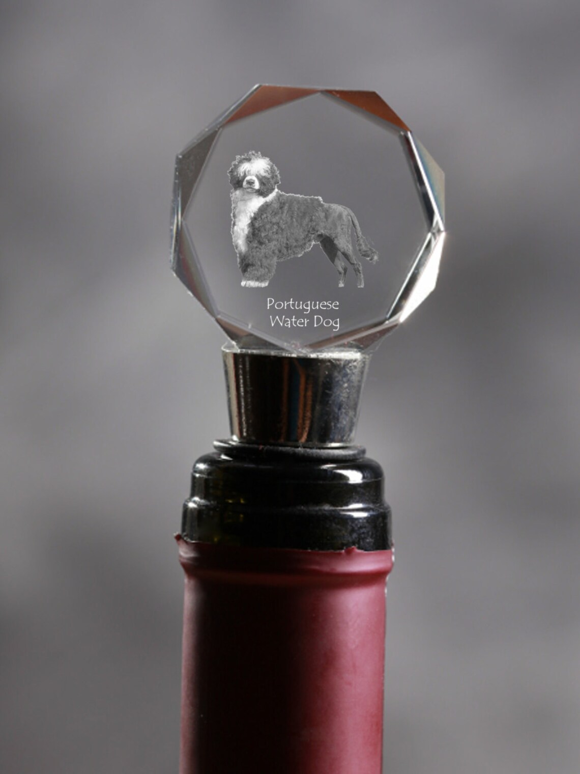 Portuguese Water Dog Crystal Wine Stopper with Dog Wine and Etsy