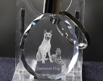 Laekenois  , Dog Crystal Keyring, Keychain, High Quality, Exceptional Gift . Dog keyring for dog lovers