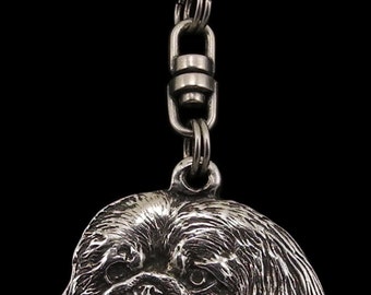 Pekingese, dog keyring, keychain, limited edition, ArtDog . Dog keyring for dog lovers