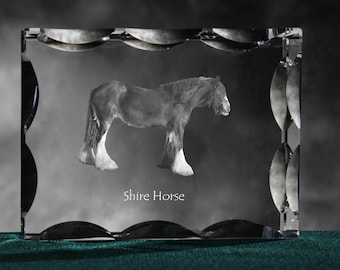 Shire horse  , Cubic crystal with horse, souvenir, decoration, limited edition, Collection