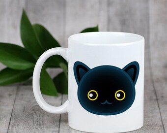 Enjoying a cup with my cat Bombay - a mug with a cute cat
