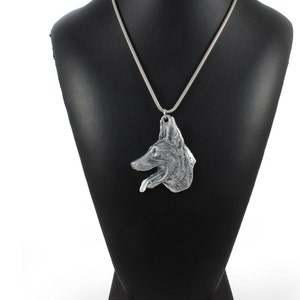 NEW, Malinois, dog necklace, silver chain 925, limited edition, ArtDog