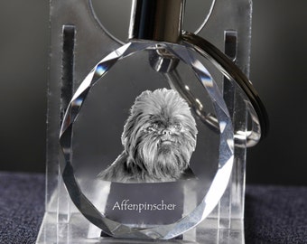 Affenpinscher   , Dog Crystal Keyring, Keychain, High Quality, Exceptional Gift . Dog keyring for dog lovers