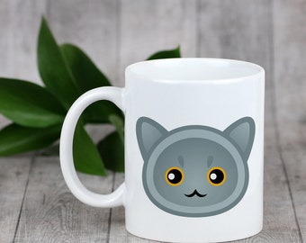 Enjoying a cup with my cat British Shorthair - a mug with a cute cat
