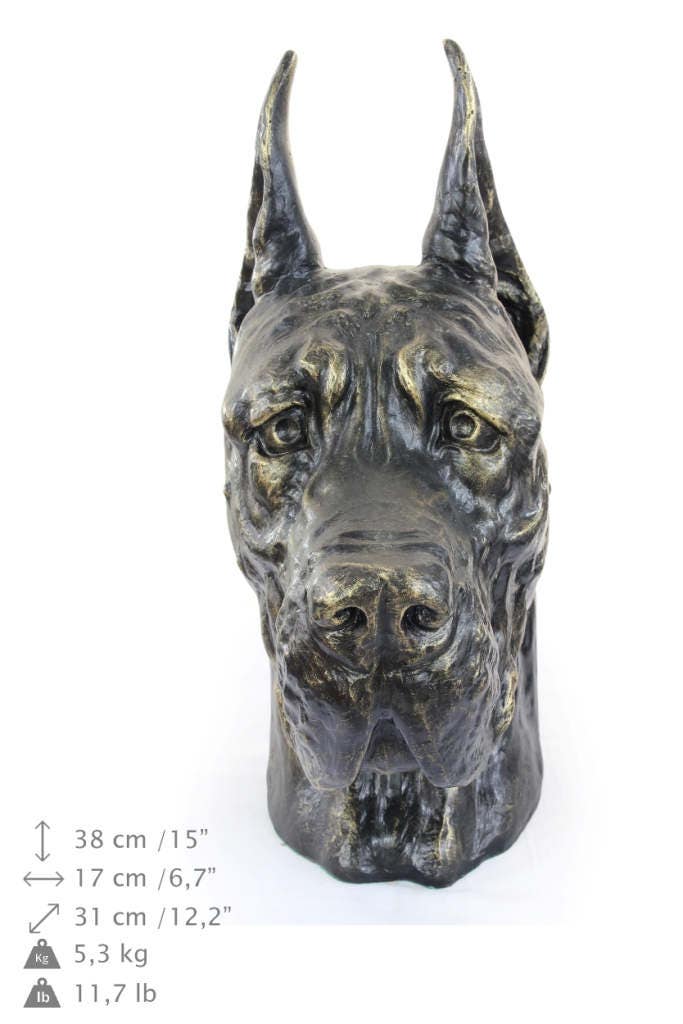 Art Dog DE Bullterrier Urne für Hundeasche mit Relief und Datum 