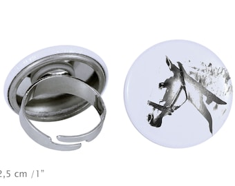Ring with a horse - Spanish-Norman horse
