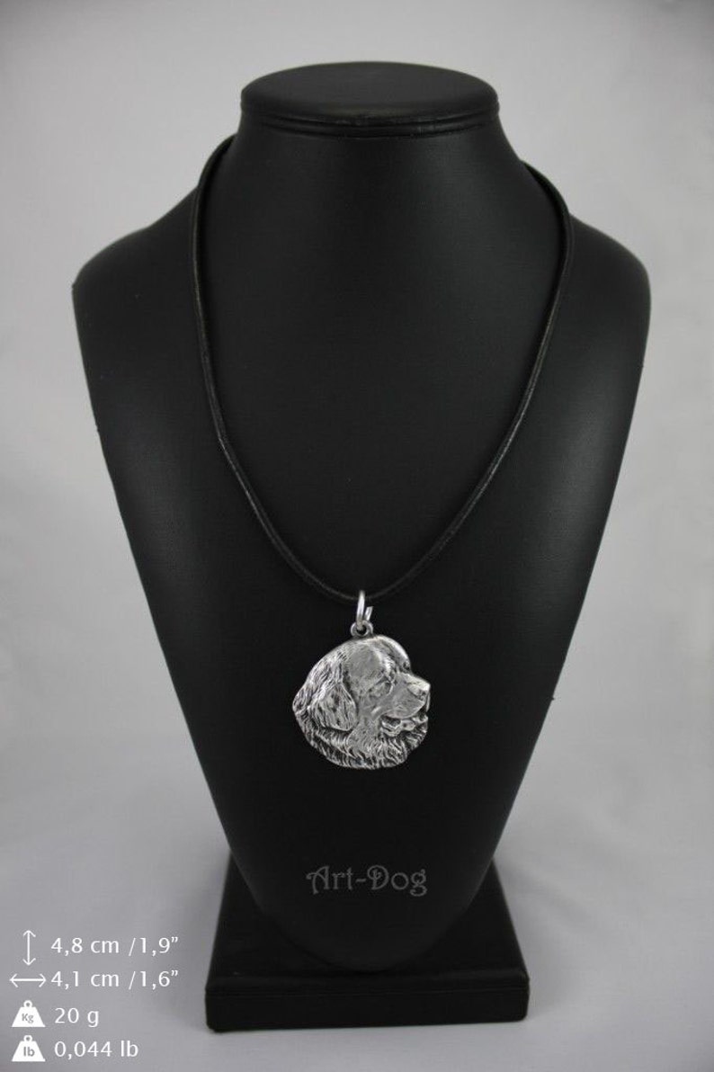 limited edition NEW The Gentle Giant Newfie Newf dog keyring and necklace in casket ArtDog Newfoundland ELEGANCE set