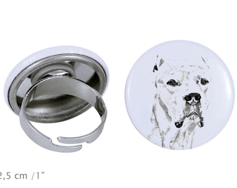 Ring with a dog - Argentine Dogo