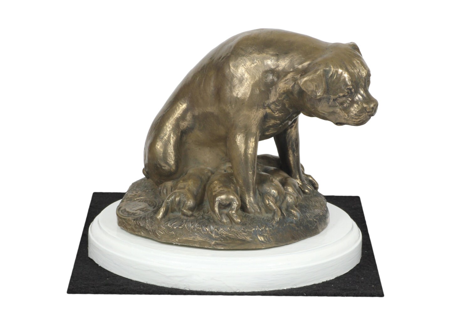 Vintage Rottweiler Rottweiler, Dog on White Wooden Base Statue, Limited Edition, Artdog - Etsy