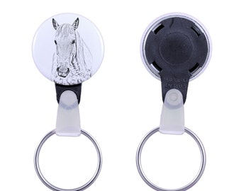 Keyring with a horse - Camargue horse