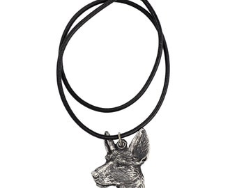 Ibizan Hound wirehaired, dog necklace, limited edition, ArtDog