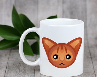 Enjoying a cup with my cat Abyssinian - a mug with a cute cat