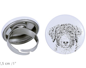 Ring with a dog- Bolognese