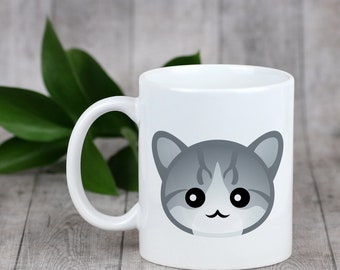 Enjoying a cup with my cat Aegean - a mug with a cute cat