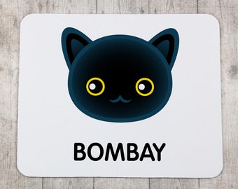 A computer mouse pad with a Bombay cat. A new collection with the cute Art-dog cat