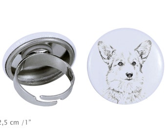 Ring with a dog - Pembroke Welsh Corgi 